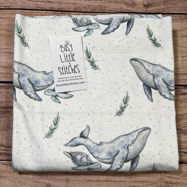 Whale & Turtle Toddler Blanket