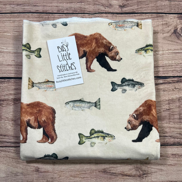 Bear & Fish Throw Blanket