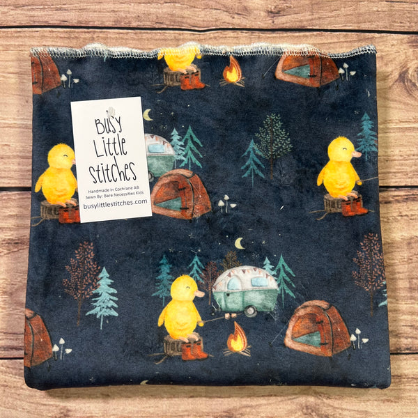 Duck Boots Camping Toddler Blanket
