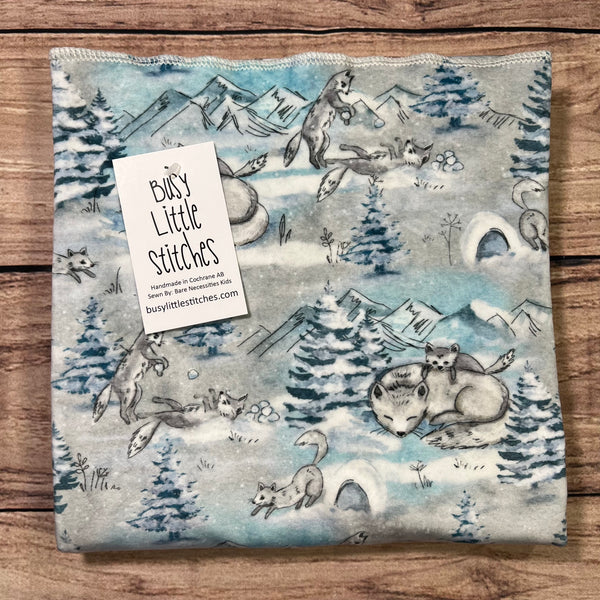 Snow Fox Stone Throw Blanket