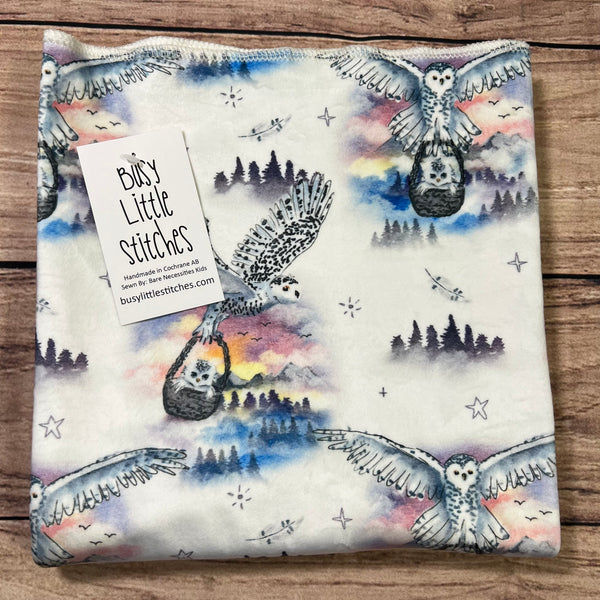 Snowy Owl White Toddler Blanket