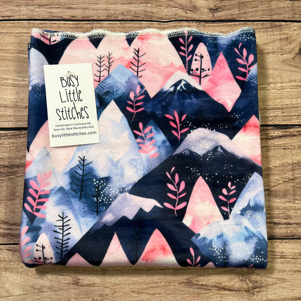 Mountain Sprigs Pink & Purple Toddler Blanket