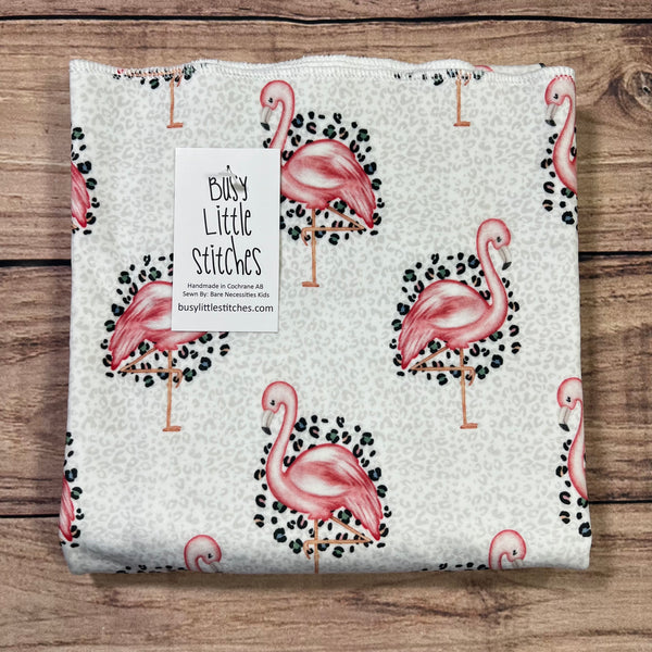 Flamingos Leopard Toddler Blanket