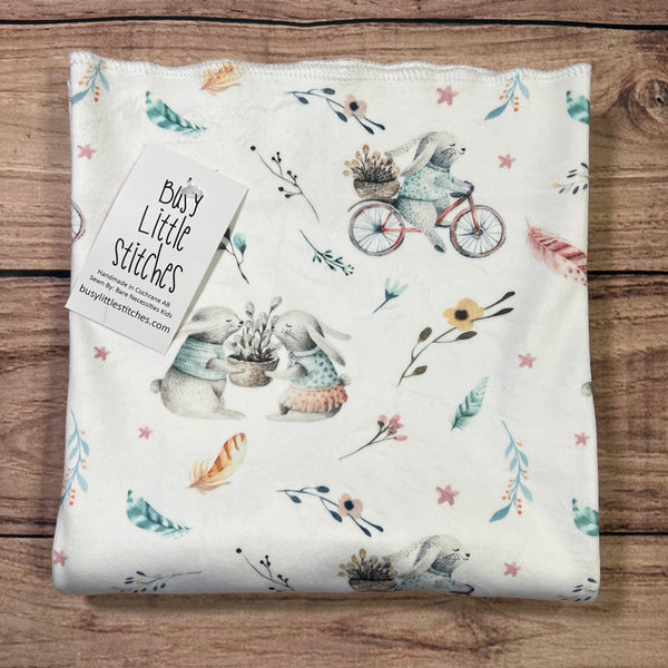 Bunny Bike Ride Toddler Blanket