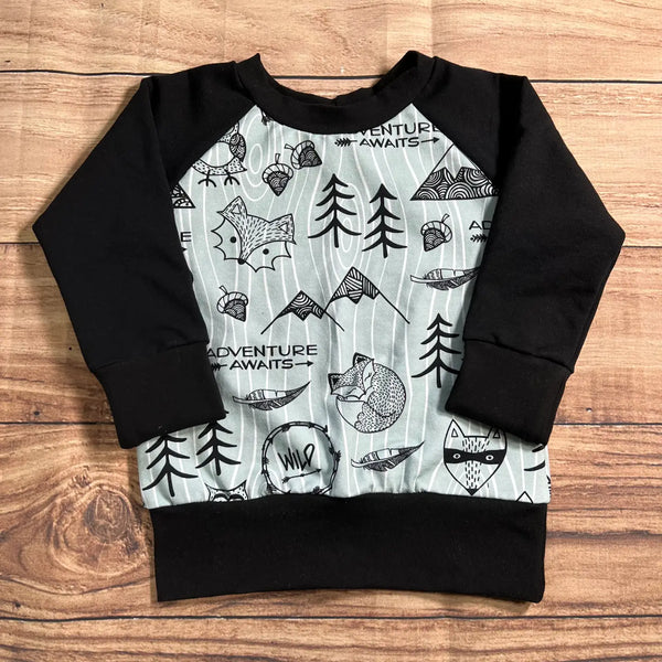 1 - 3 Year Adventure Awaits Sage Grow With Me Sweater