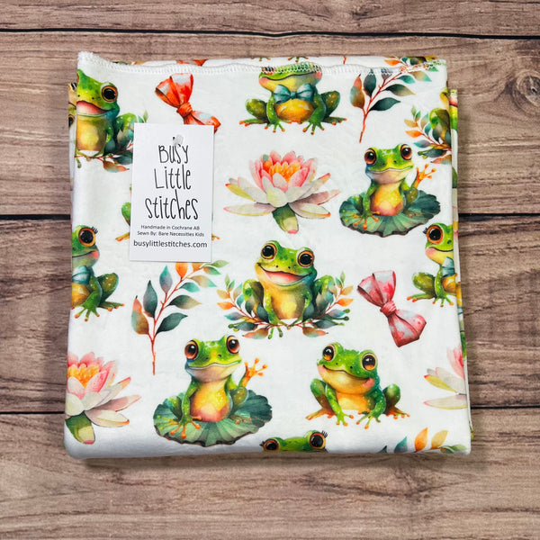 Frogs on Lily Pads Toddler Blanket