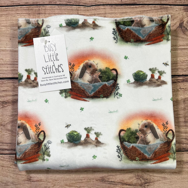 Bunny Snuggle Baskets Toddler Blanket