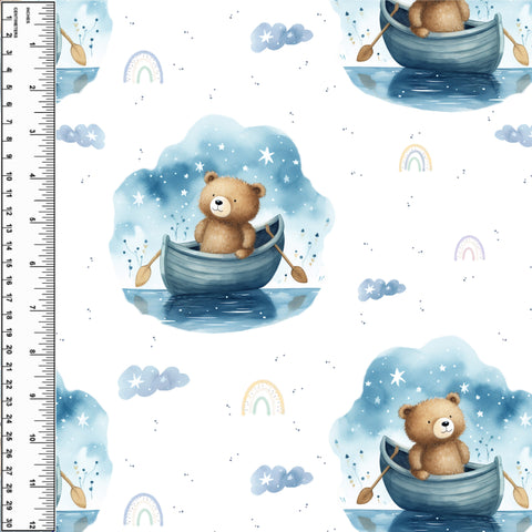 Adventurous Bear Rainbow Toddler Blanket