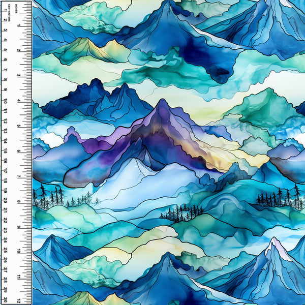 Alcohol Ink Mountains Toddler Blanket