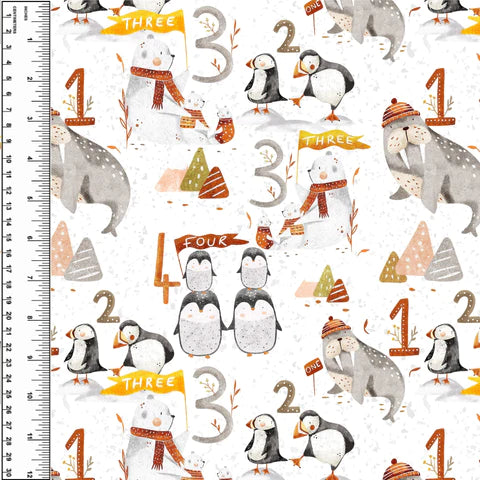 Arctic Counting Animals Toddler Blanket