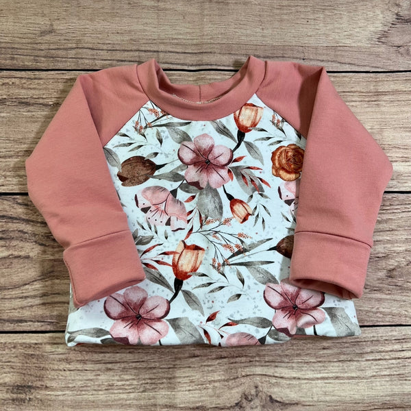 3-12 Month Aurelia Floral Grow With Me Sweater