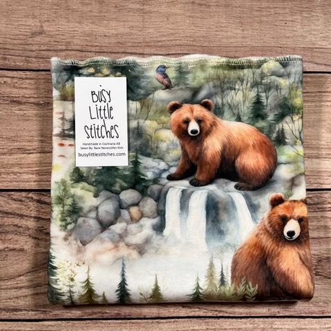 Bear Waterfall Toddler Blanket