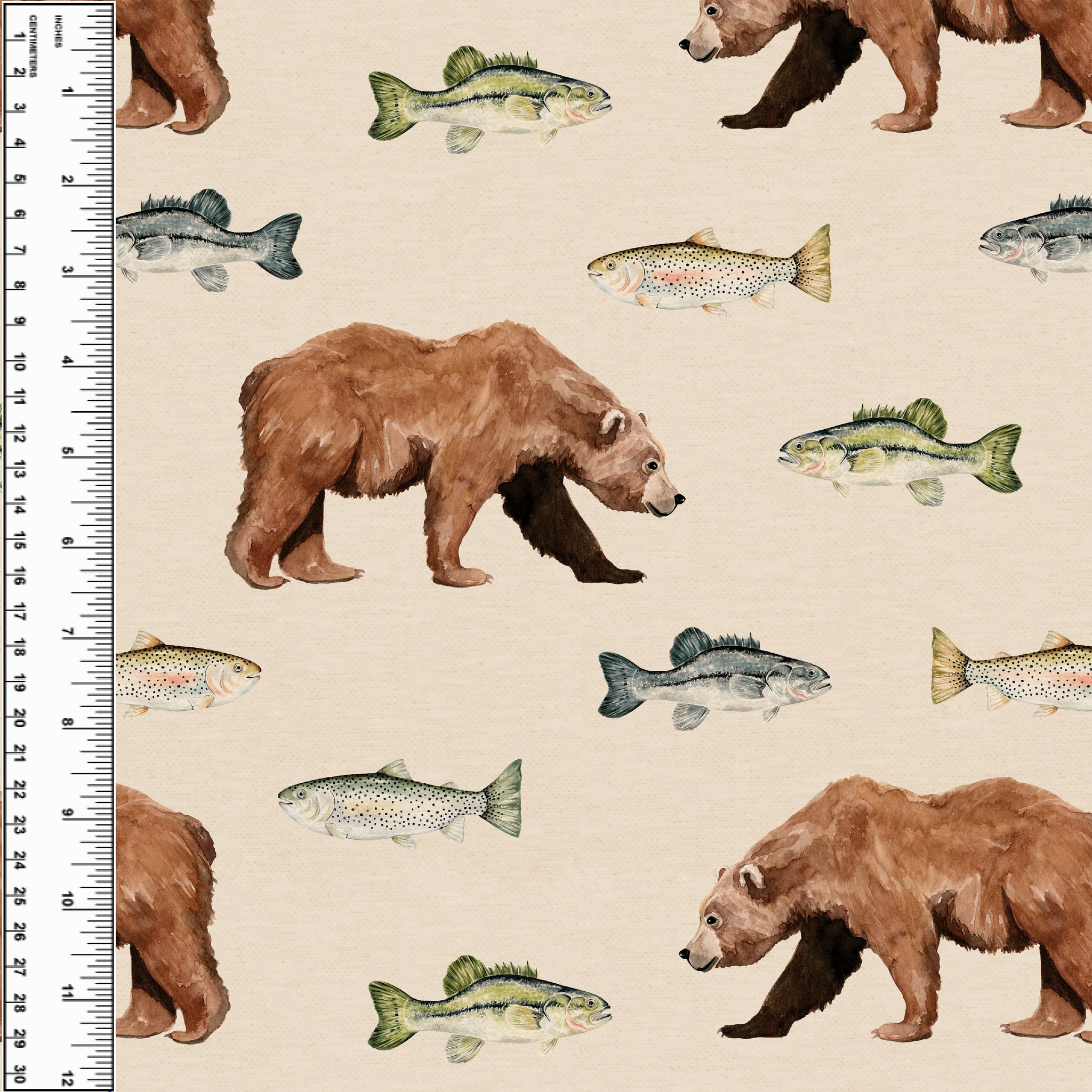 Bear & Fish Toddler Blanket