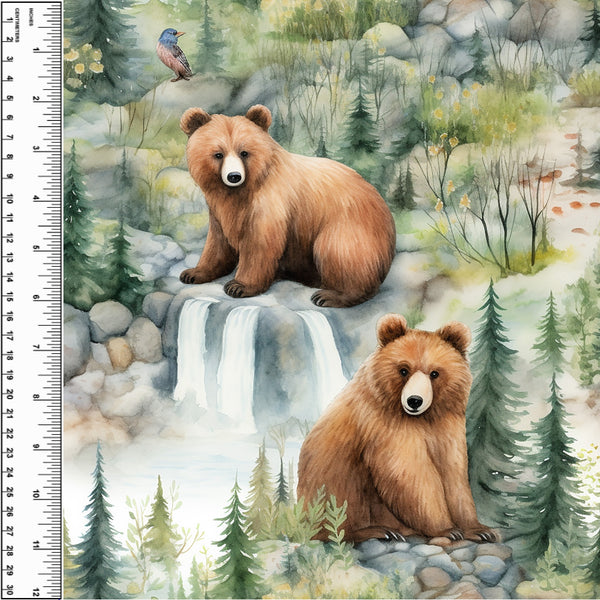 Bear Waterfall Toddler Blanket