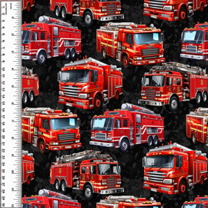 Big Red Fire Truck Toddler Blanket