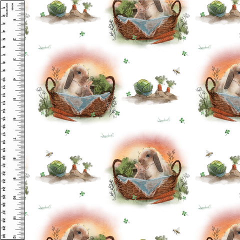 Bunny Snuggle Baskets Toddler Blanket