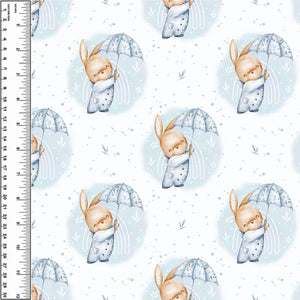 PREORDER Bunny Spring Blue Toddler Blanket