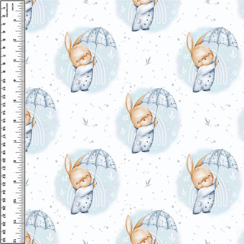 PREORDER Bunny Spring Blue Toddler Blanket