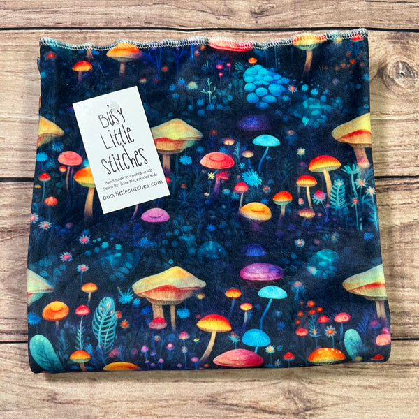 Glowing Mushrooms Toddler Blanket