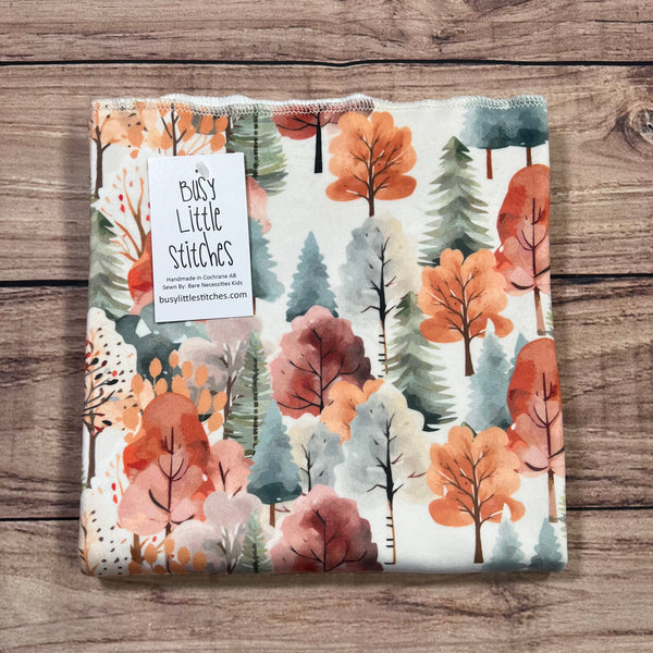 Autumn Watercolour Forest Toddler Blanket