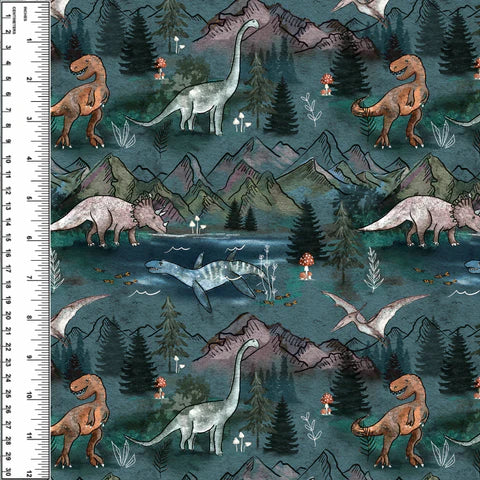 Dinosaur Mountains Steel Toddler Blanket