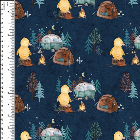 Duck Boots Camping Toddler Blanket