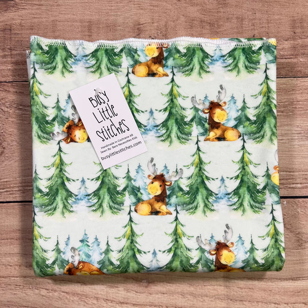 Moose Forest Toddler Blanket