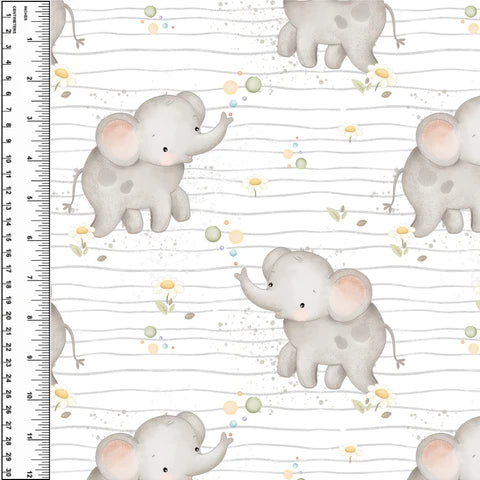 Elephant Bubbles Toddler Blanket