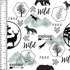 Explore Wild & Free White Toddler Blanket