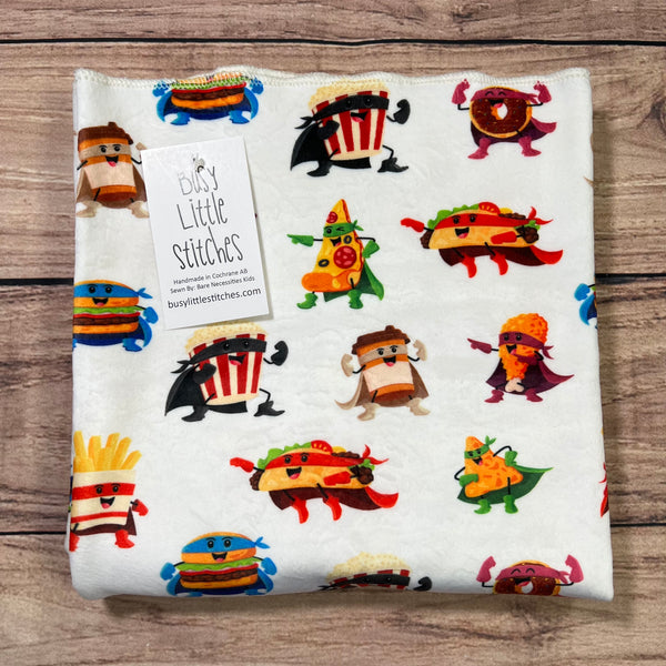 Superfoods on White Toddler Blanket