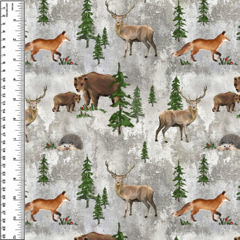 Forest Friends Grunge Toddler Blanket