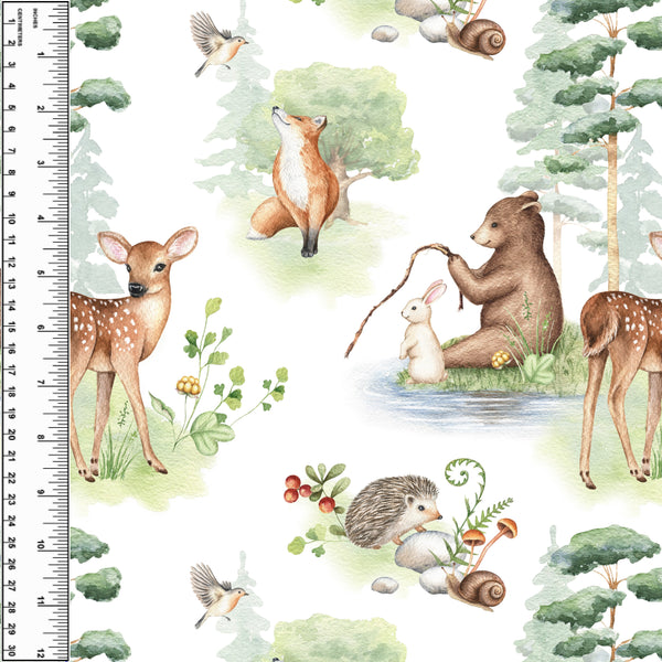 Friendly Forest Fishing Toddler Blanket