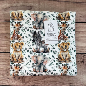 Eucalyptus Safari Animals Toddler Blanket