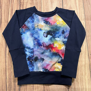 9 Month - 3 Year Watercolour Galaxy Grow With Me Sweater