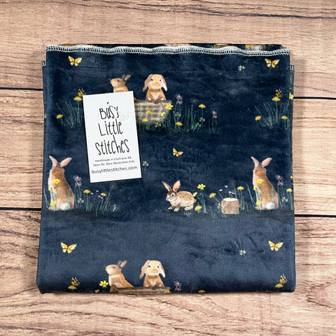 PREORDER Bunny Basket Blue Toddler Blanket