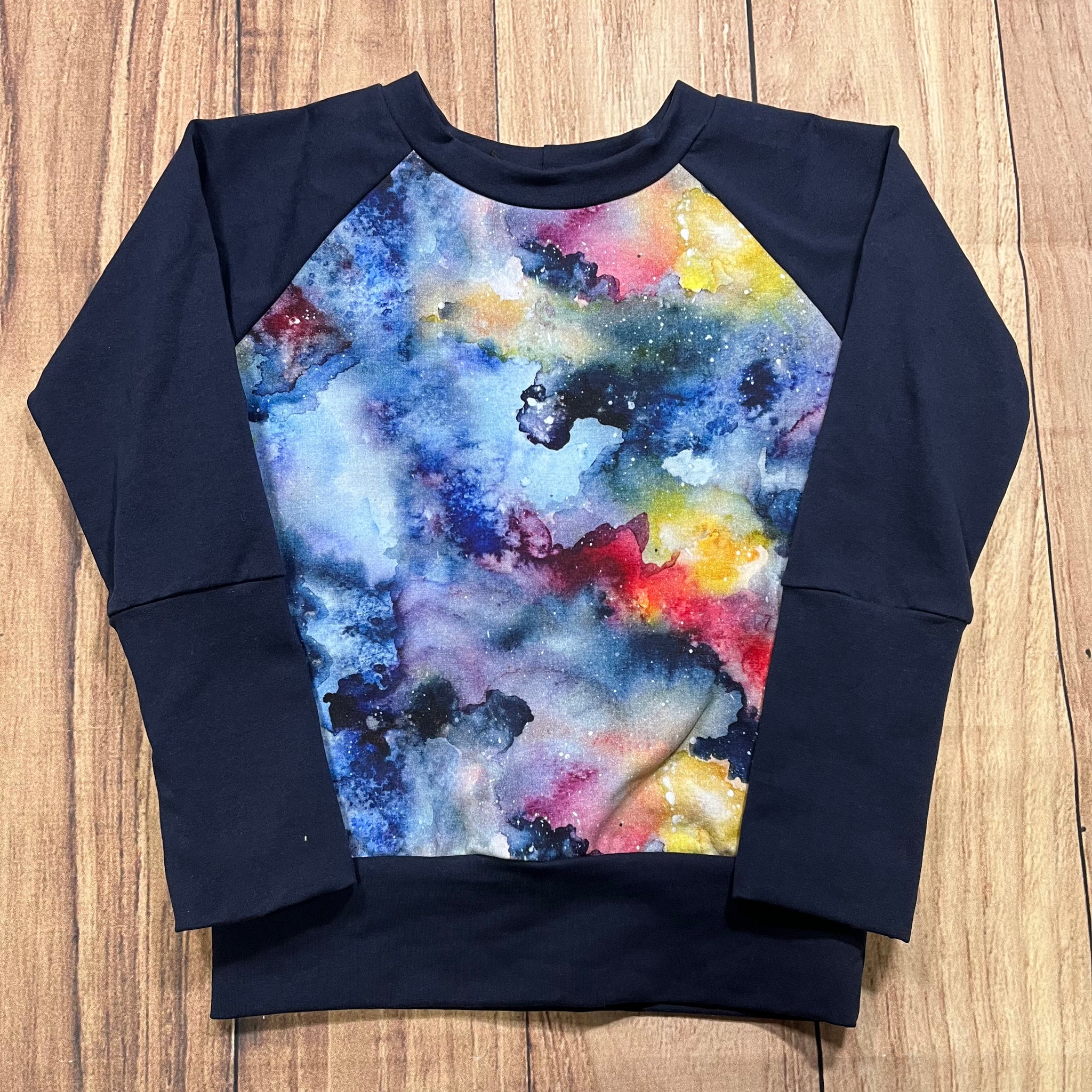 3-6 Years Watercolour Galaxy Grow With Me Sweater