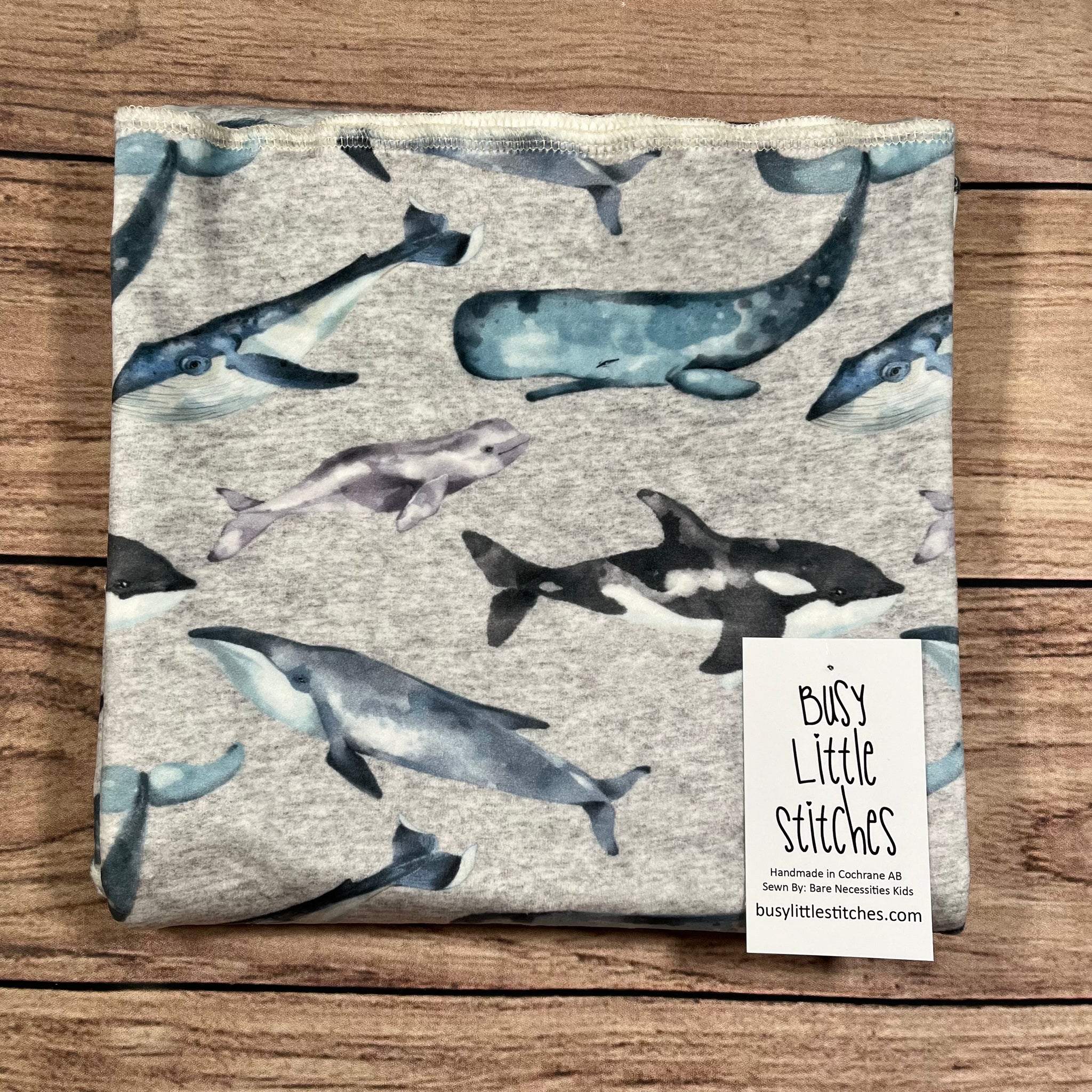 PREORDER Whales Heathered Blanket