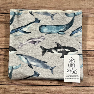 Whales Heathered Blanket
