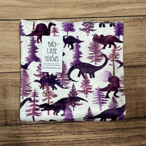 Dinosaur Forest Purple Blanket