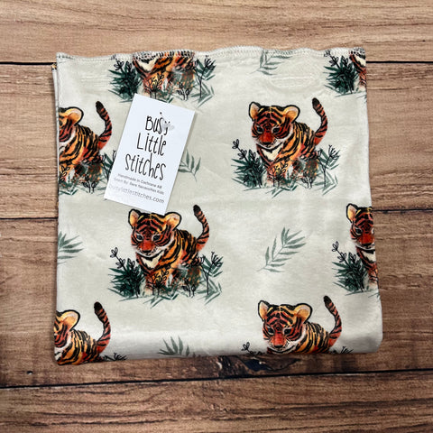 Tiger Cub Cream Blanket