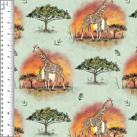 PREORDER Giraffe Mama Sage Blanket