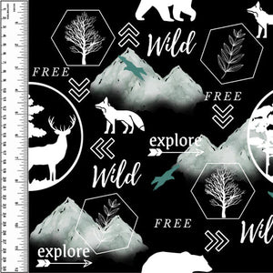 PREORDER Explore Wild & Free Black Toddler Blanket