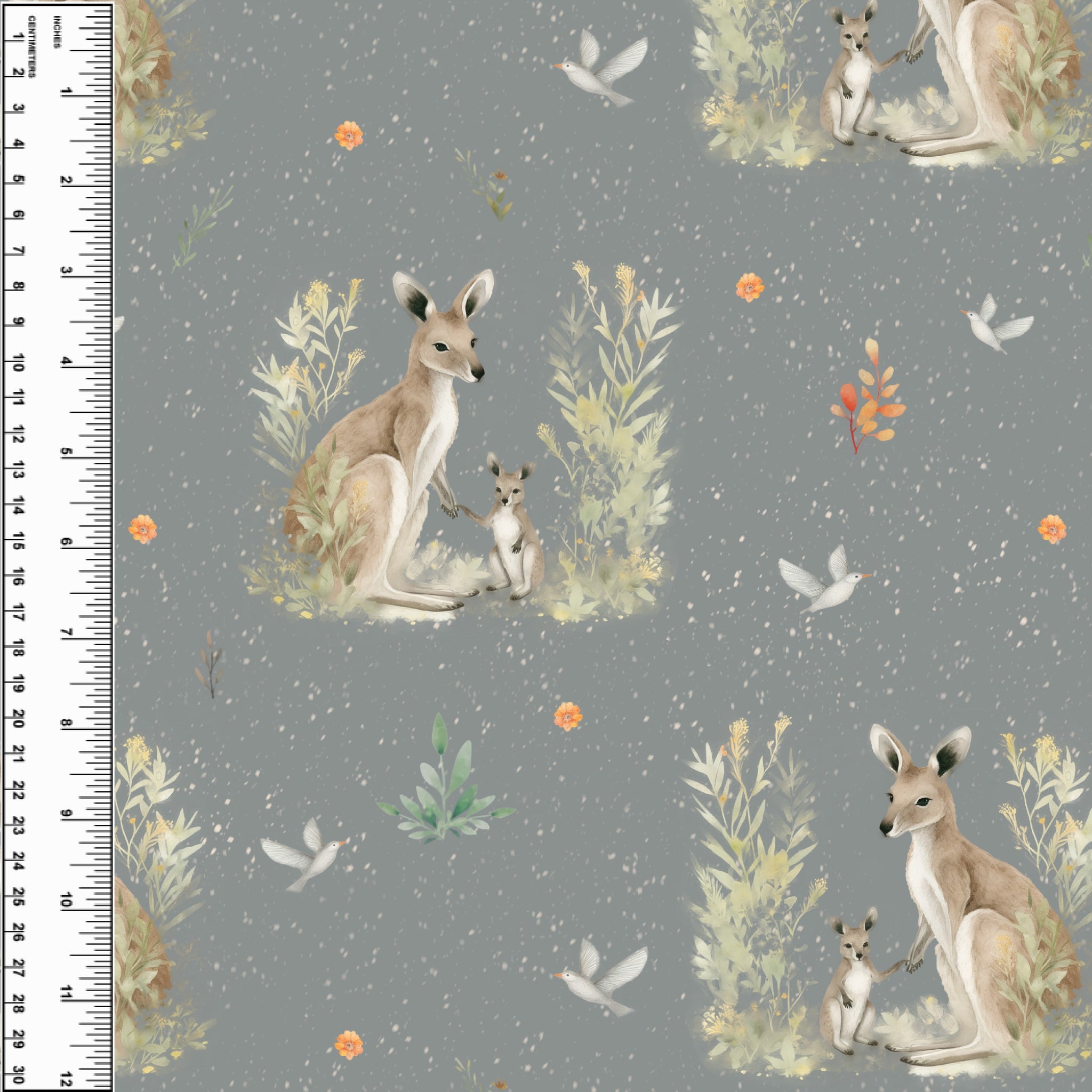 Kangaroo Family Toddler Blanket