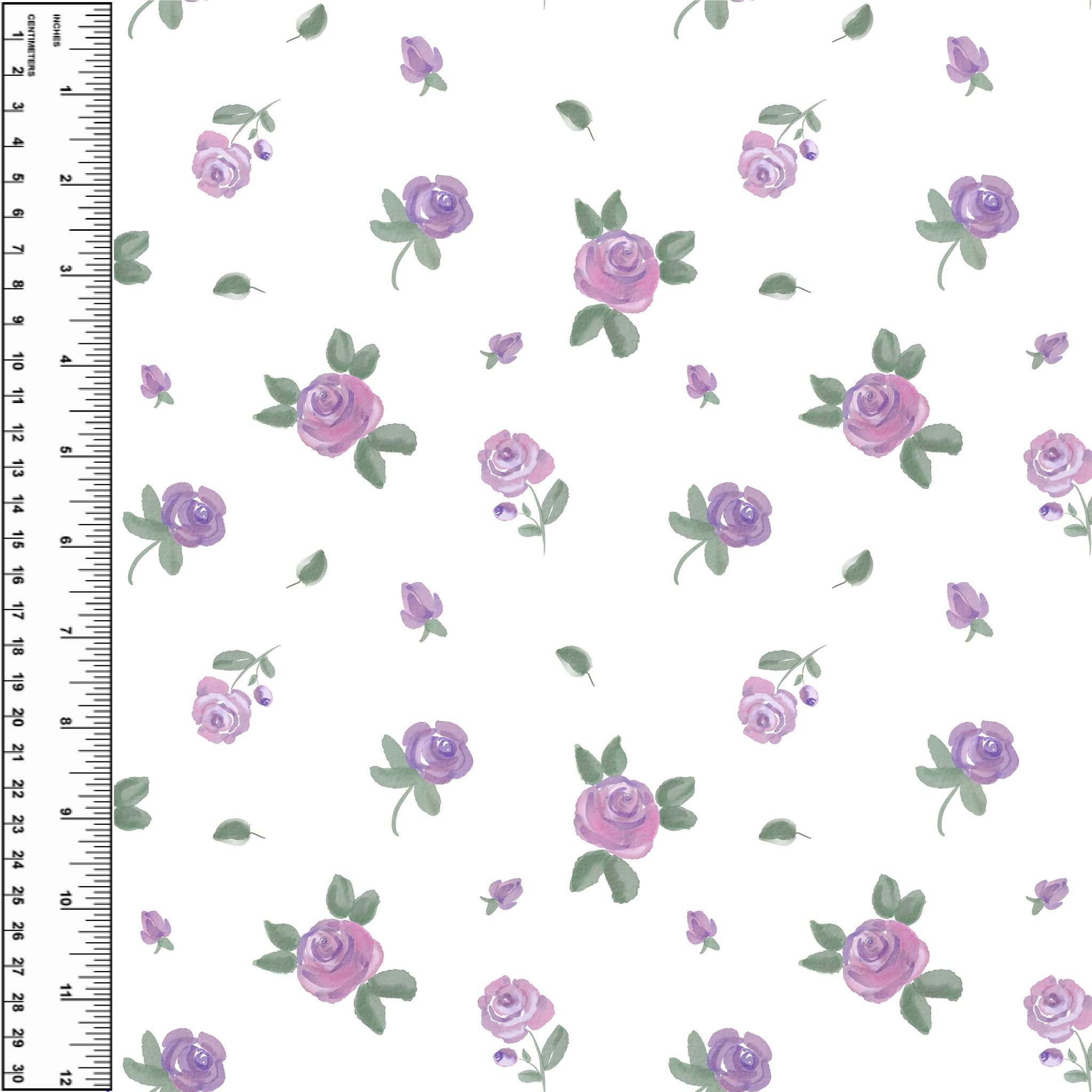 Lilac Roses on White Toddler Blanket