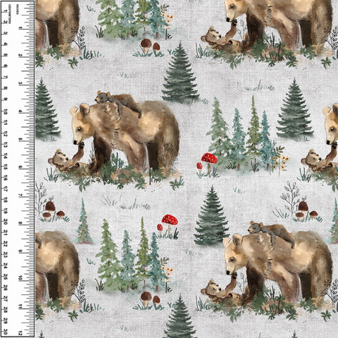 Mama Bear on White Toddler Blanket