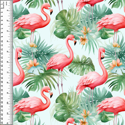 Monstera Flamingo Toddler Blanket