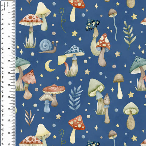 Moonlit Mushrooms Toddler Blanket