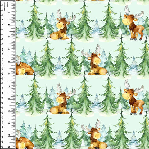 Moose Forest Toddler Blanket