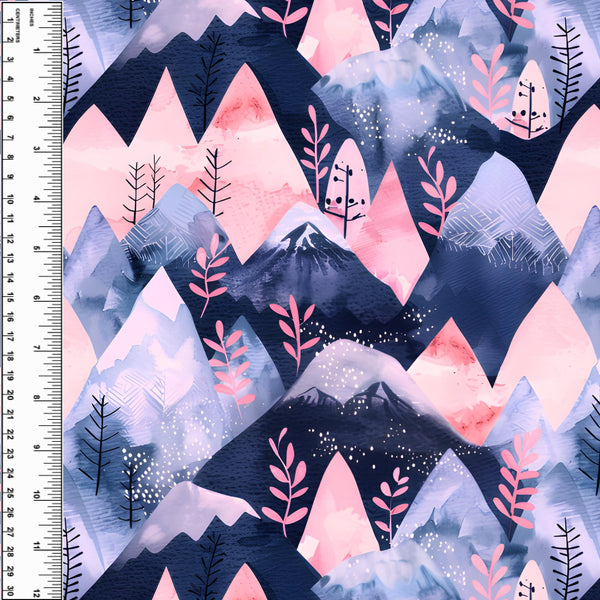 Mountain Sprigs Pink & Purple Toddler Blanket