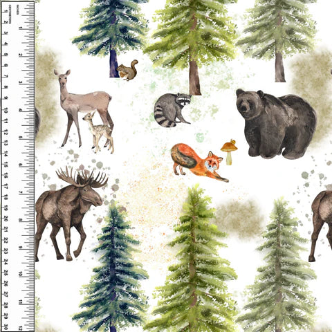 Painted Forest Animals Toddler Blanket